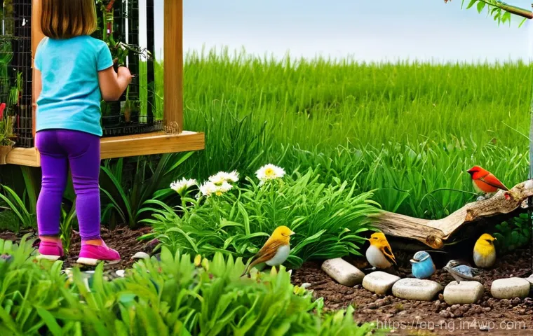 가족과 함께 하는 생태계 회복 활동 - **A Vibrant Community Garden Harvest:** A diverse and happy family, consisting of a mother, father, ...