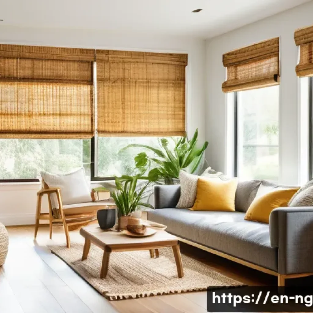 자연 친화적 가정 설계를 위한 팁 - A modern living room interior flooded with natural sunlight streaming through large south-facing win...