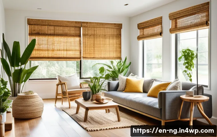 자연 친화적 가정 설계를 위한 팁 - A modern living room interior flooded with natural sunlight streaming through large south-facing win...